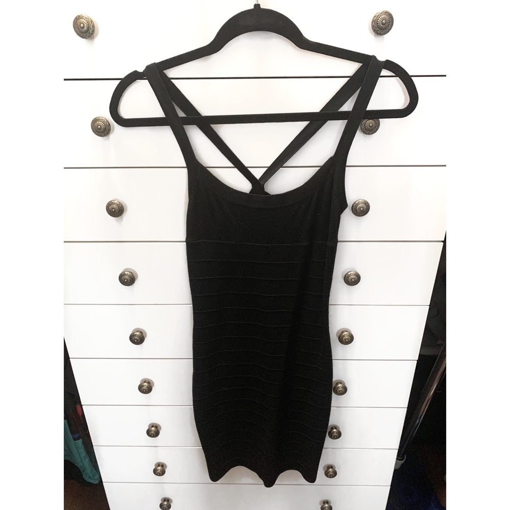 BEDO Black Ribbed Dress